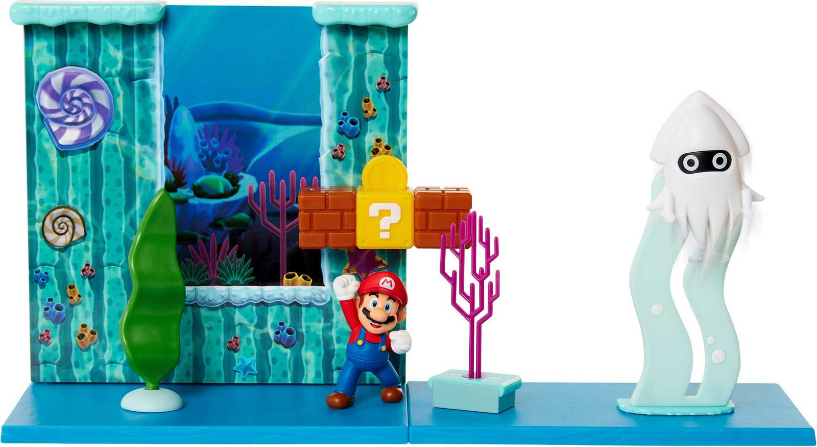 Jakks Pacific Nintendo Super Mario onderwater speelset, 6,5 cm