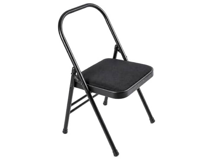 Tragbarer klappbarer Yoga-Stuhl, Rückenfreier Yoga-Stuhl Aus Metall Leichter, Rückenfrei, Metallkonstruktion, Für Zuhause, Fitnessstudio