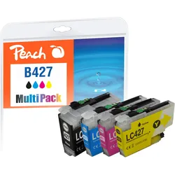 Peach, Druckerpatrone, Spar Pack Tintenpatronen kompatibel zu Brother LC-427, LC-427VALP