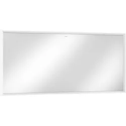 hansgrohe Xarita E Spiegel, LED-Beleuchtung mit Infrarot-Sensor, 1600x50x700mm, Mattweiß, Spiegelheizung, 54992700