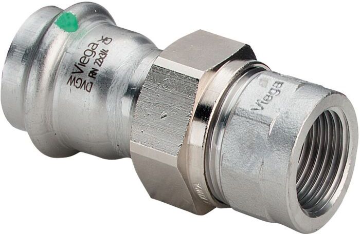 Viega Sanpress Inox Verschraubung 437565 54mmxRp 2, Stahl nichtrostend, flachdichtend, SC-Contur