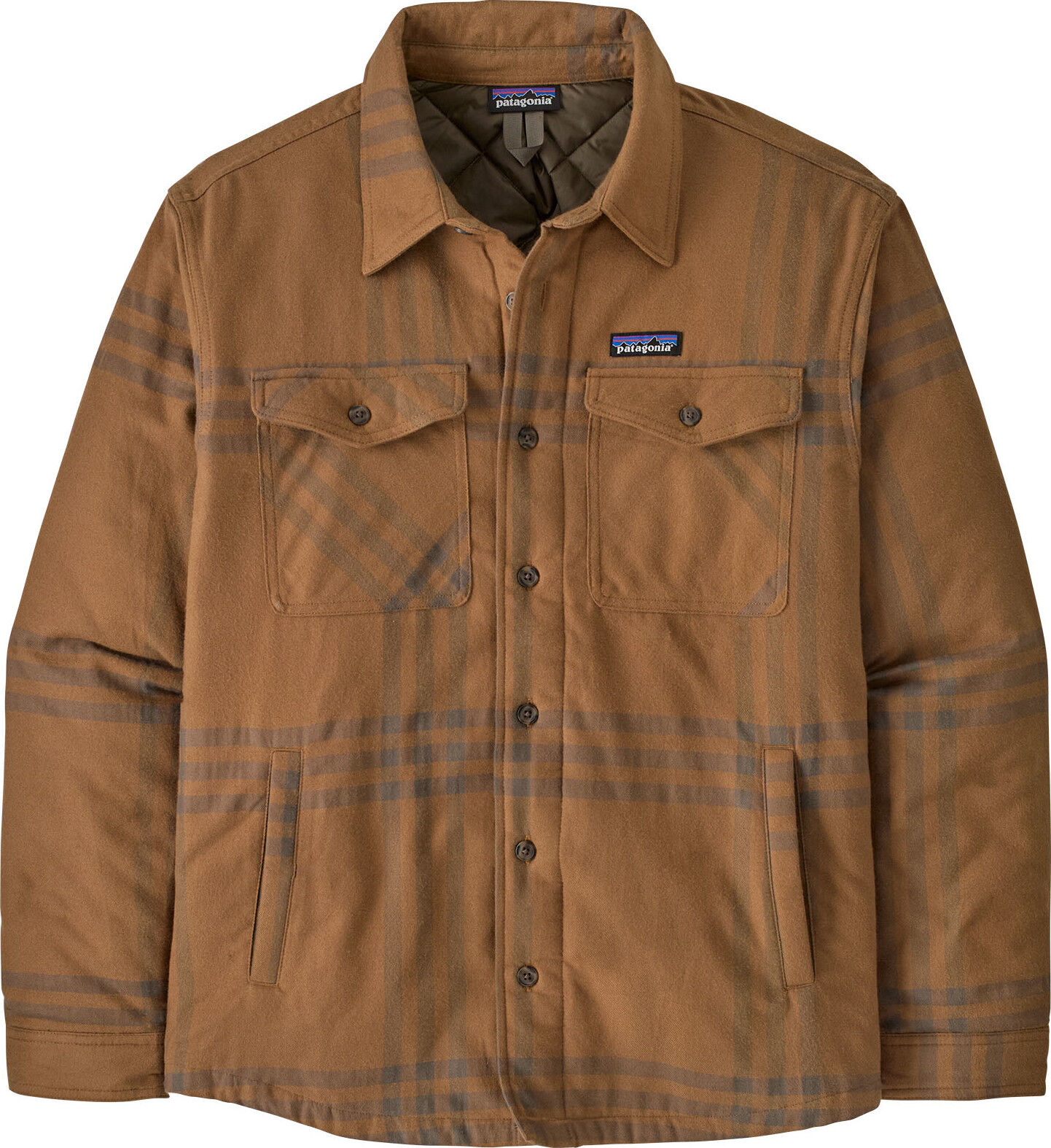 Patagonia Men's Lightweight Insulated Fjord Flannel Shirt Defend: Deer Brown S