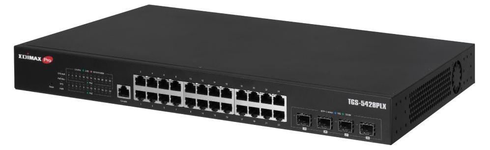 Edimax TGS-5428PLX, Managed, 2.5G Ethernet (100/1000/2500), Power over Ethernet (PoE), Rack-Einbau, 1U