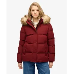 Superdry für Damen. W5011929A Mantel Everest Five Baffle rot (XS), Lässig, Recyceltes Polyester, Nachhaltig