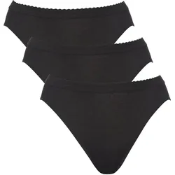 CALIDA Damen Minislip 3er Pack - Iconics, Brief, Baumwolle Schwarz / M (44/46)