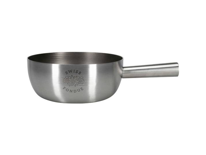Nouvel Fonduepfanne, Silberfarben, Metall, 22x22x8.8 cm, Tischgrills & Fondues, Fondue-Sets