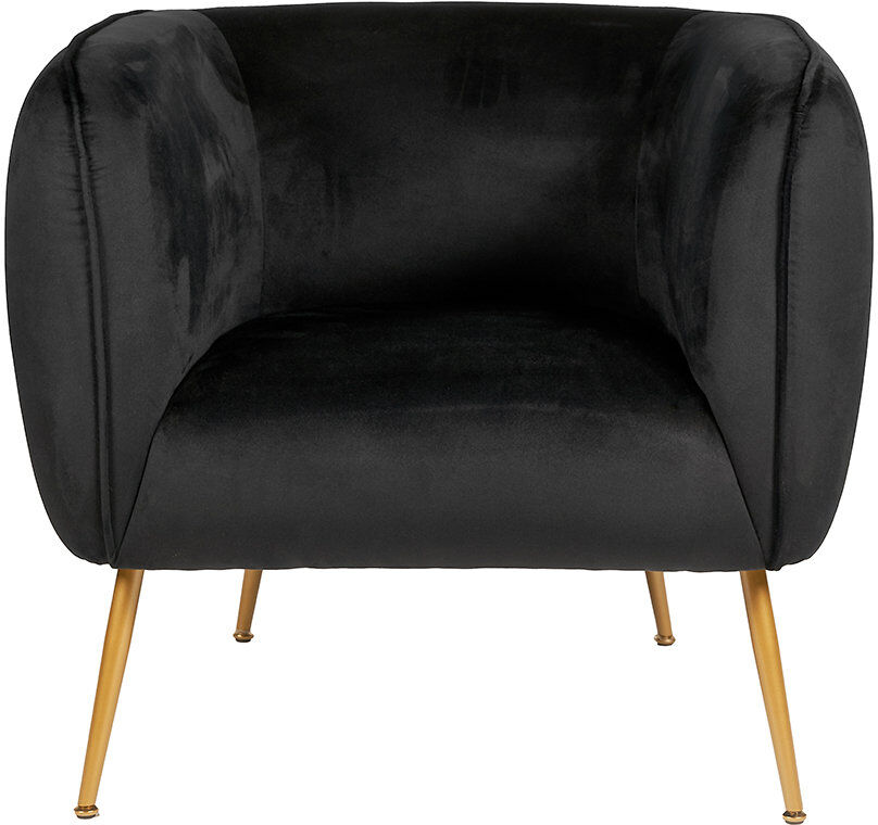 Canora Grey Krol Velvet Barrel Chair Black 71cm H X 79cm W X 73cm D