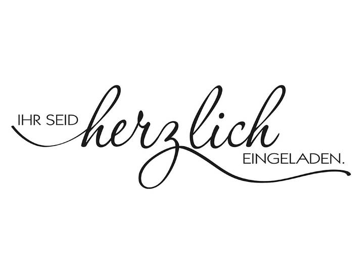 Rayher Holzstempel Herzlich Eingeladen 4 × 10 cm