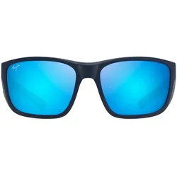 Maui Jim AMBERJACK _ Mattes dunkles Marineblau mit schwarzem Gummi (B896-03)