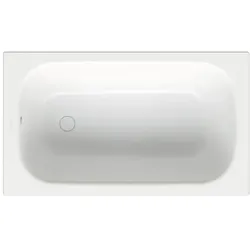 Bette LaBette Badewanne Rechteck, weiß, 1200 x 700 mm, 390 mm Höhe, 2 Griffbohrungen, glasierter Titan-Stahl, Unterbau, Raumspar-Badewanne