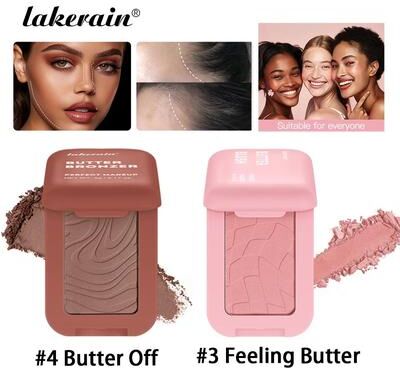 Inspired Finds SoftBloom Butter Blush Powder Waterproof Matte Blush Powder For Natural Single Color Cheek Blush butter Cup Bronzer Light Nud