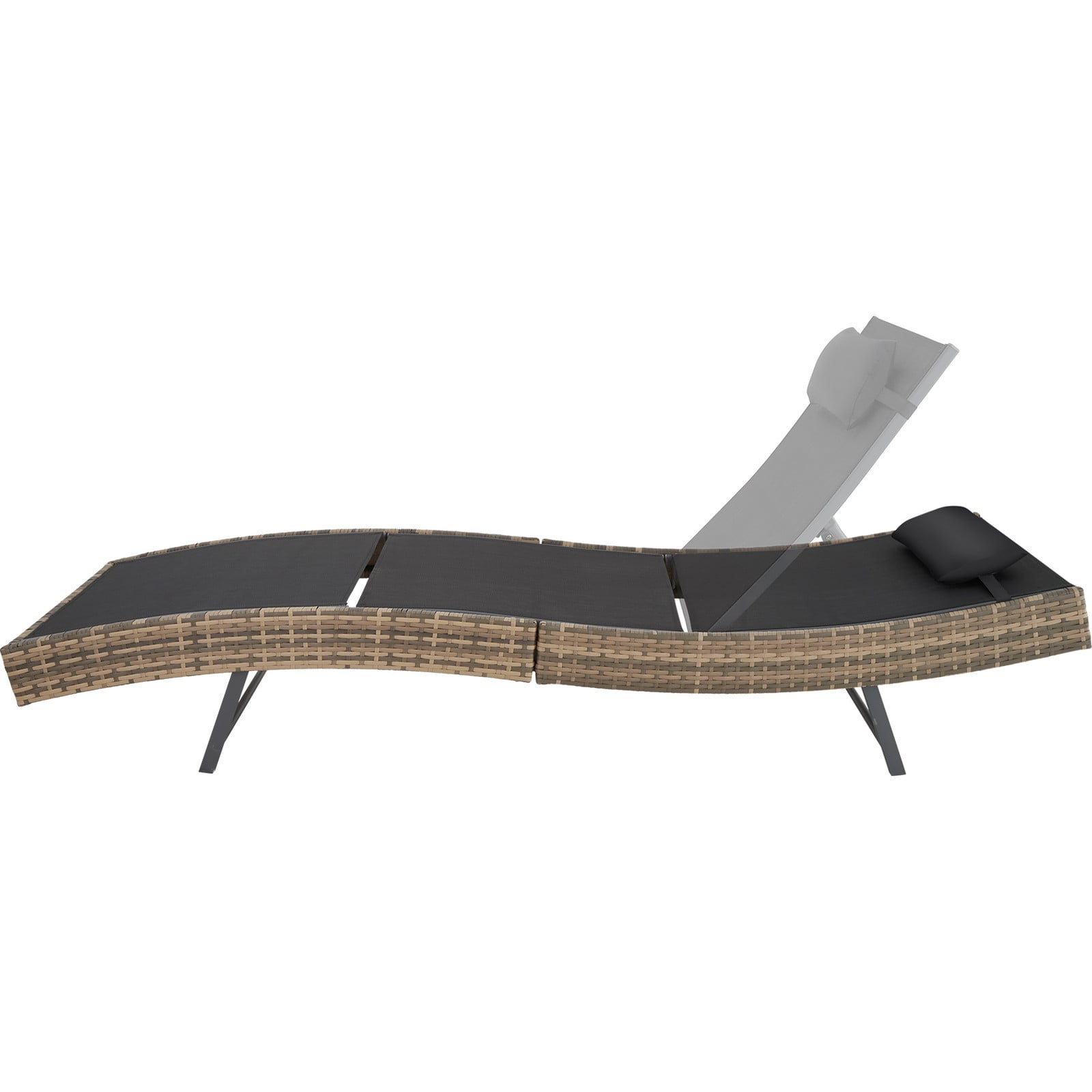 TecTake Wicker ligbed Moana - natuur