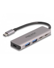 Delock USB 5 Gbps 2 Port Type-C und 2 Typ-A Hub mit 0,15 m (64239)
