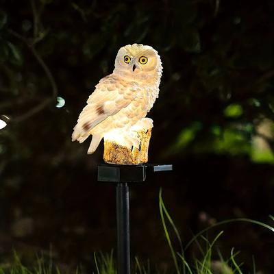 Uplift Picks Solar Peacock Garden Light For Elegant Outdoor Yard Art Decoration Accent plastic Owl 0 5 W
