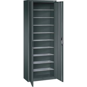 CP-Möbel Magazinschrank Serie 13, anthrazit, 70 x 198 x 30cm, 9 Böden