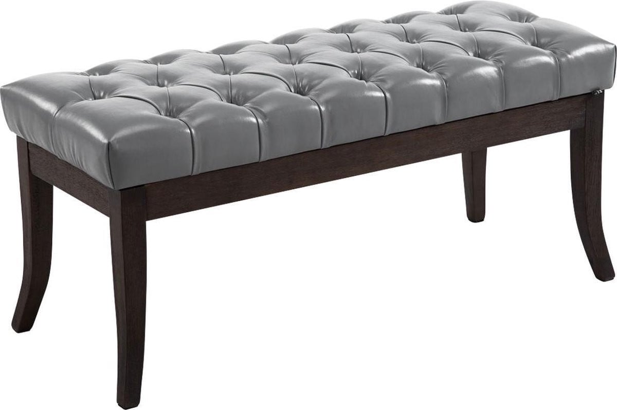CLP Ramses Bank - Kunstleer - Grijs - 100 cm