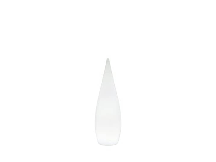 Reality Leuchten Palmas R45101101 RL LIVE YOUR LIGHT Lampadaire d'extérieur à LED à piles en plastique blanc avec LED à changement de couleur 3 W et télécommande Hauteur 80 cm
