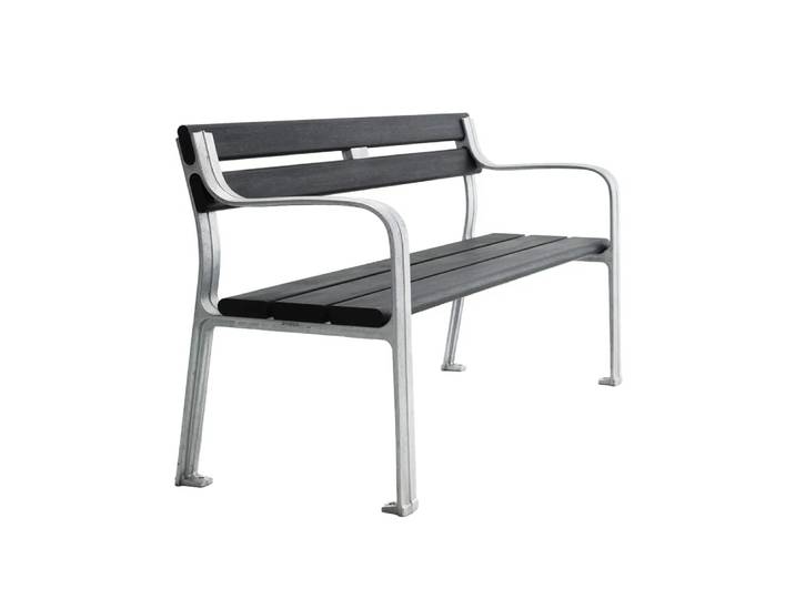 Byarums bruk Joy Sofa Mahagoni schwarz lasiert, Rohaluminiumgestell