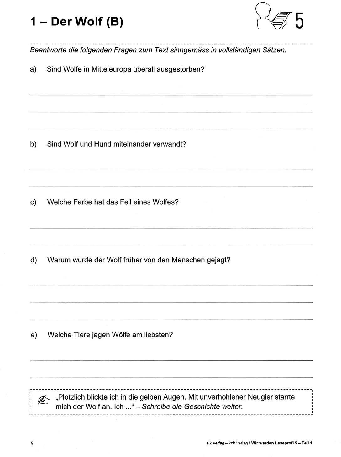 elk Verlag Wir werden Leseprofi 5 Teil 1