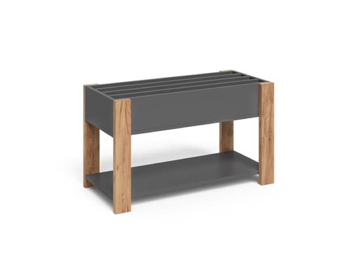 VitaliSpa Kinderregal Malia, Grau/Artisan, 80 x 46 cm zur Aufbewahrung von Büchern, Spielzeug und Ordnern