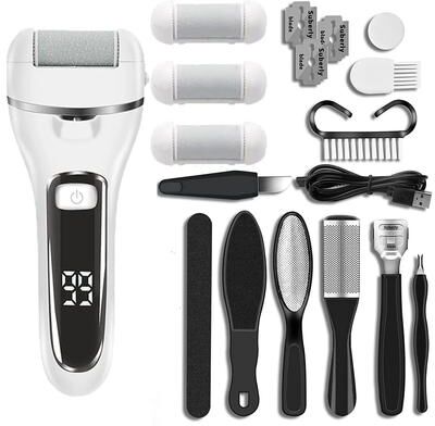 Uplift Essentials Electric Foot Care Callus Remover white Set