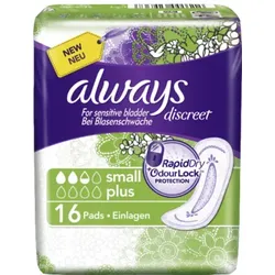 ALWAYS discreet Inkontinenz Einl.small plus 16 St