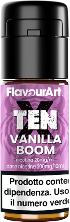 Flavourart Vanilla Boom Tenx Nic Salts Liquido Pronto 10ml Vaniglia