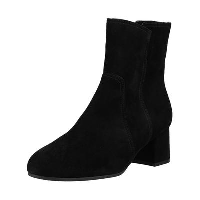 Stiefelette GABOR "Gabor Stiefelette Veloursleder", Damen, Gr. 37,5, schwarz, Veloursleder, Schuhe Stiefelette