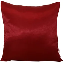 KISSENBEZUG Glanz Satin karmin-rot 40/40 cm
