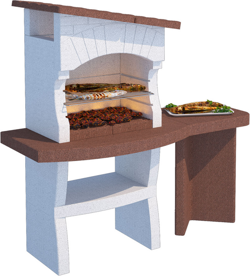 Linea VZ Portofino - Barbecue in muratura a legna e carbone