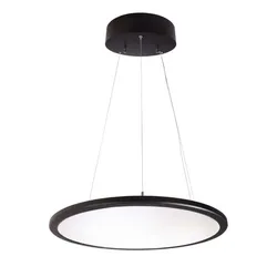 Deko-Light Pendelleuchte LED Panel transparent rund 53,7W 4000K Schwarz 342092
