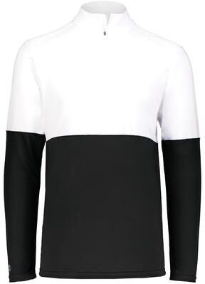 Holloway 223500 Men's Momentum Team 1/4 Zip Pullover T-Shirt in Black/White size 3XL   Polyester