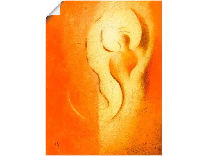 Poster ARTLAND Engel der Freude , orange (farbe bild(er): orange), B:30cm H:40cm, Bilder, Poster, ohne Rahmen
