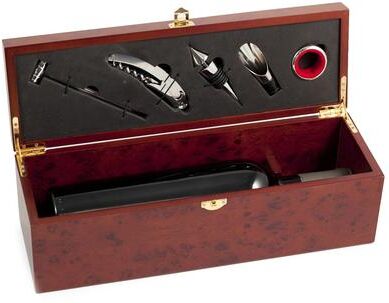 Bey Berk 5 Piece Wine Set in Rosewood Wine Box
