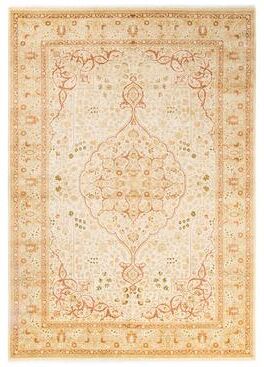 "Overton Hand Knotted Wool Vintage Inspired Traditional Mogul Ivory Area Rug - 6'3"" x 8'10"""