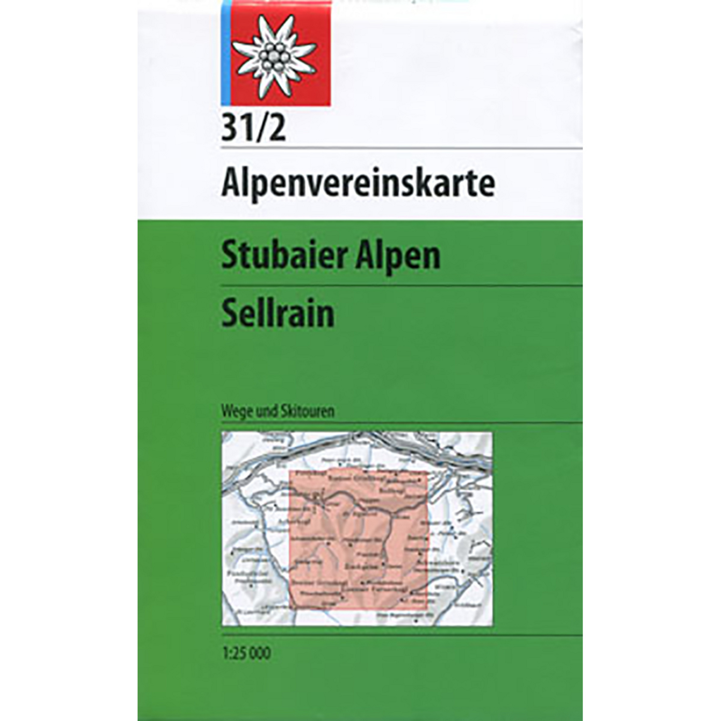 DAV AV-Karte 31/2 Stubaier Alpen, Sellrain Topografische Karten
