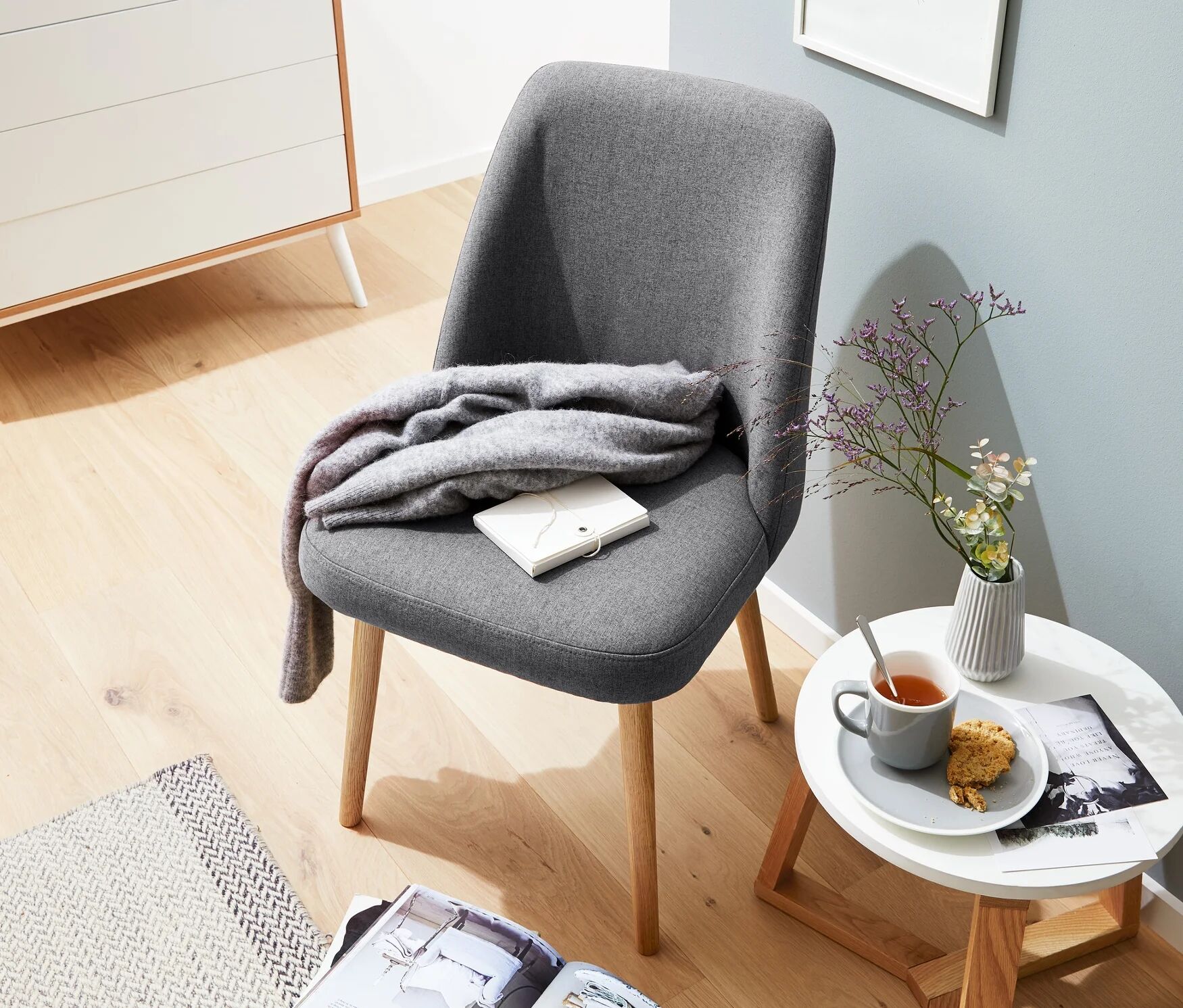 Tchibo - Gepolsterter Esszimmer-Stuhl - 39x58x87cm - braun -