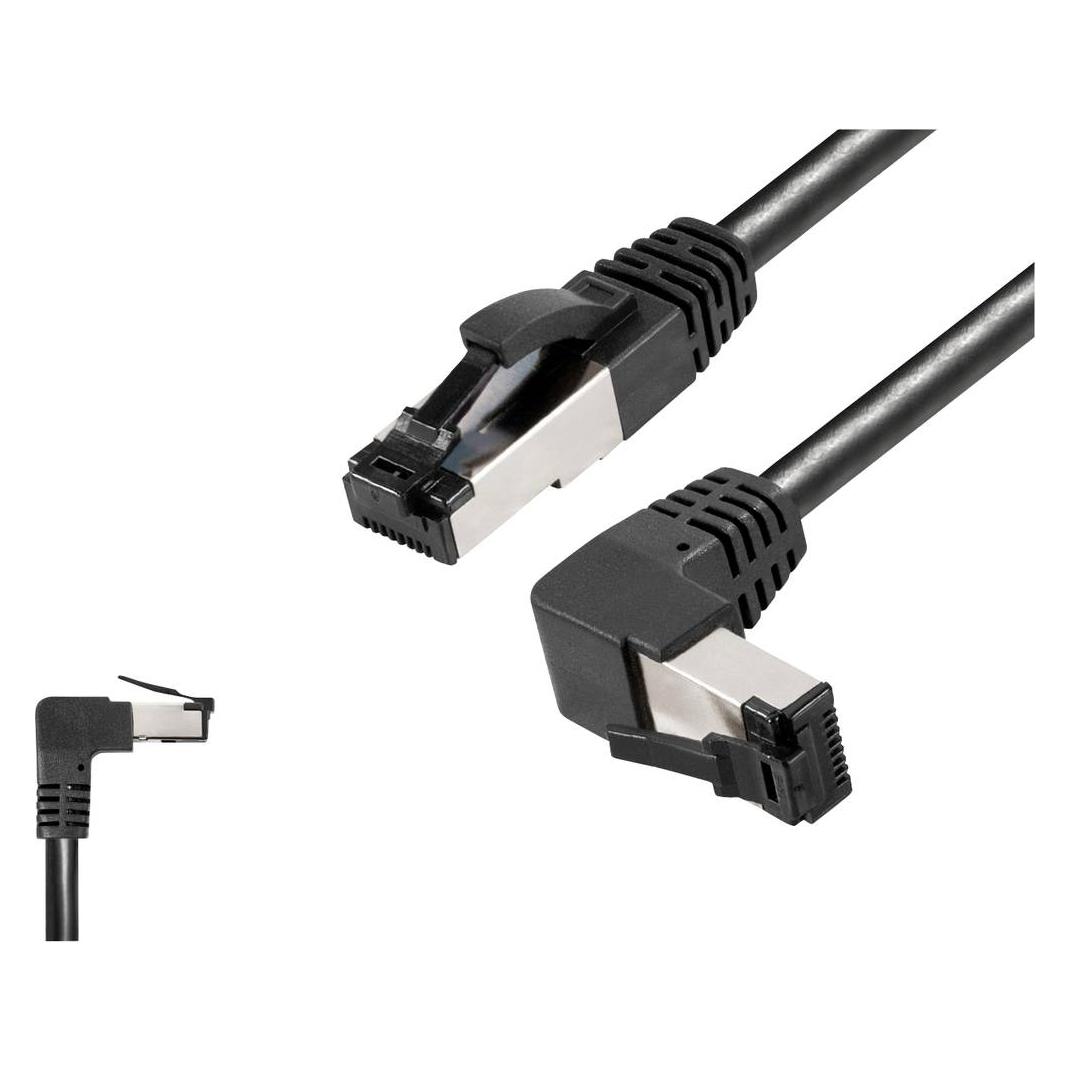 BKL Electronic 144025 RJ45 Netzwerkkabel, Patchkabel CAT 8.1 S/FTP 2 m Schwarz H (S/FTP, CAT8.1, 2 m) (144025)