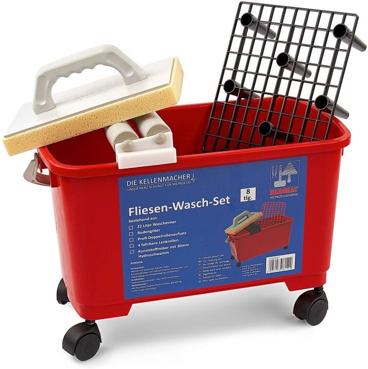 Set di spugne Haromac, Lavapavimenti, Set fughe completo 22 litri