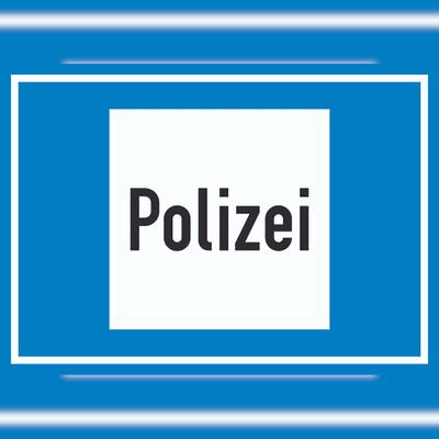 HB-Druck Richtzeichen Polizei Symbol Schild A0 (841x1189mm)