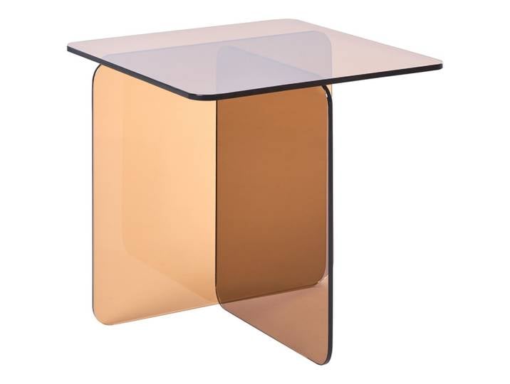 BEISTELLTISCH Sicherheitsglas Braun Amisk