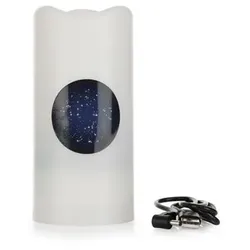 ELAMBIA LED-Kerze Sternen-Projektion inkl. USB-Adapter Ø 7cm, Höhe 15cm