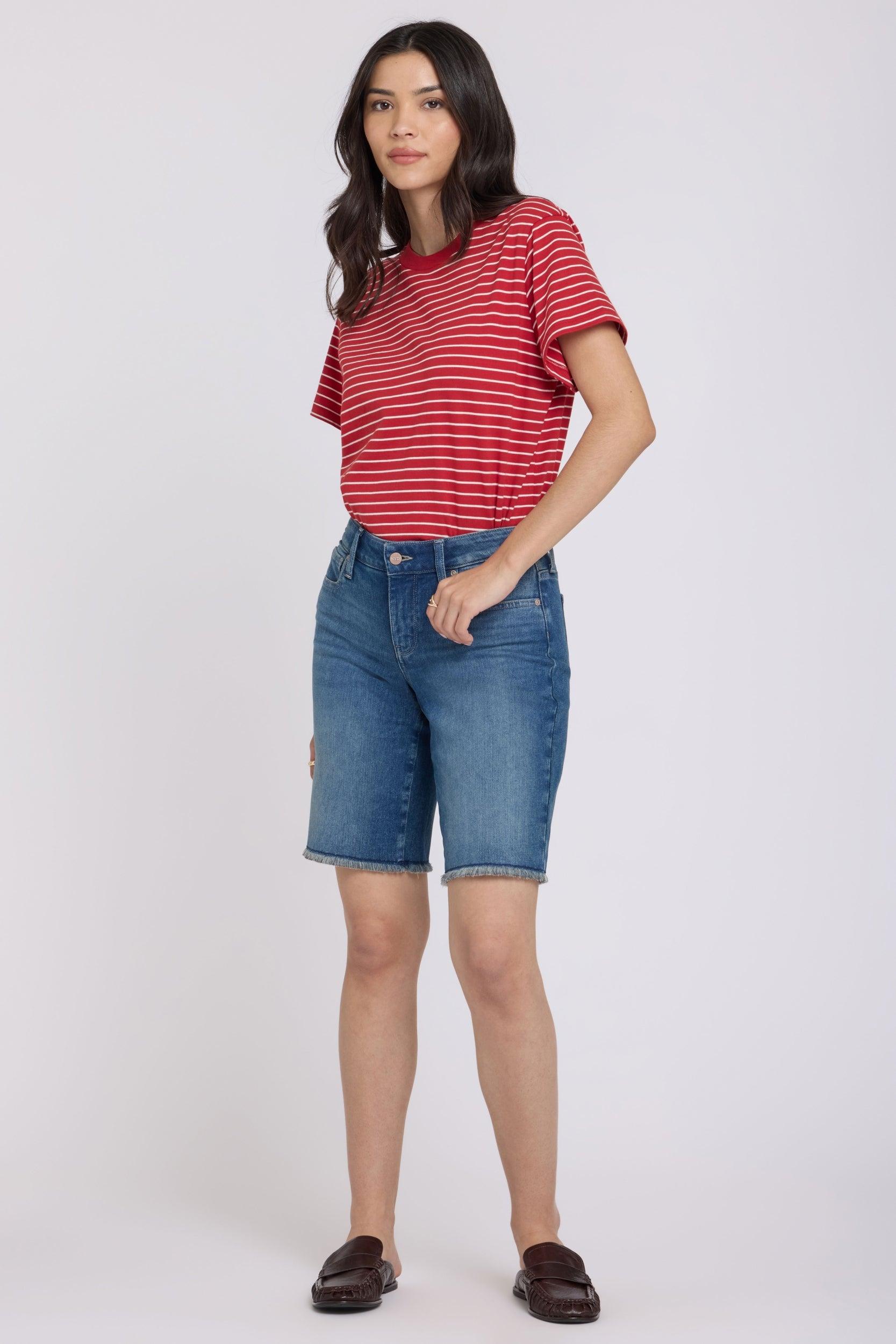 Boyfriend-Jeanskurze in Re-New Denim