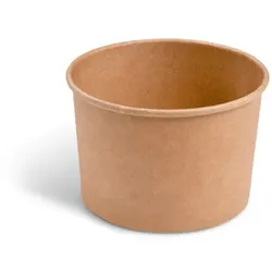 500 Dessertbecher Eisbecher Papierbecher 475 ml – Braun, PE-beschichtet Ø 110 mm