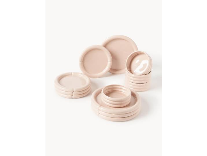 Porzellan-Geschirr-Set Maira, 4 Personen, 12er-Set