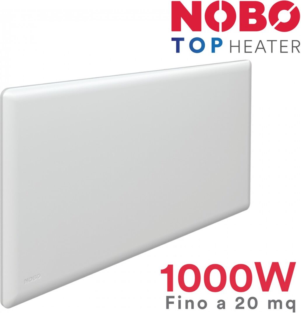 Radiatore elettrico norvegese NOBO 1000W per ambienti fino a 20 m² (include termostato NCU-2Te)