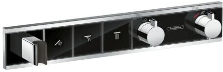 Hansgrohe RainSelect Brausethermostat 15356600 chrom-schwarz, für 3 Verbraucher