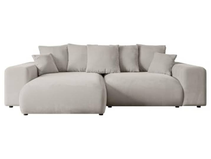 ALTDECOR Ecksofa mit Schlaffunktion L-Form Eskar-L 266x176x72 - Hellbraun