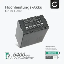 Subtel Akku für Panasonic AG-DVX100, AG-DVX200, AG-AC90, NV-DS29, AG-DVC30 (Kamera Akku), Kamera Stromversorgung, Schwarz