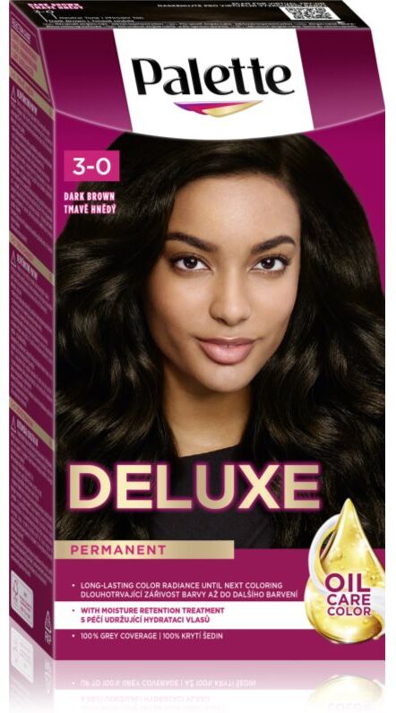 Schwarzkopf Palette Deluxe coloration cheveux permanente teinte 3-0 Dark Brown 1 pcs